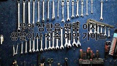 무안 삼향읍 원룸 이사? 용달이사 신속 예약 가이드!