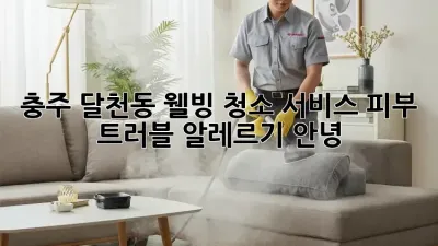 충주 달천동 웰빙 청소 서비스: 피부 트러블, 알레르기 안녕!