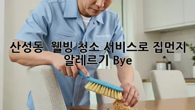 산성동 🏡 웰빙 청소 서비스로 집먼지 알레르기 Bye! 💨